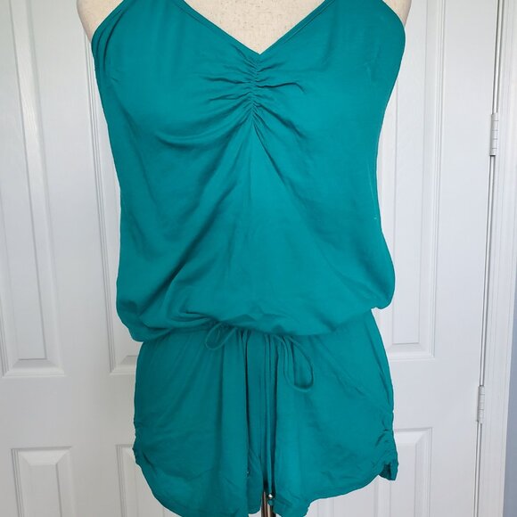 Vitamin A Other - NWOT Vitamin A - Suite Cover Up Romper Cotton Green S/M